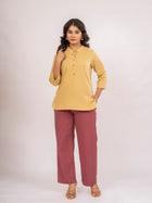 Beige Cotton Comfort Tops