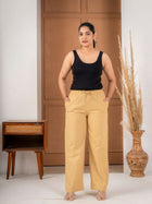 Beige Cotton Payjama Pants