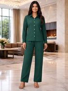 Bottle Green Shirt & Trouser Set