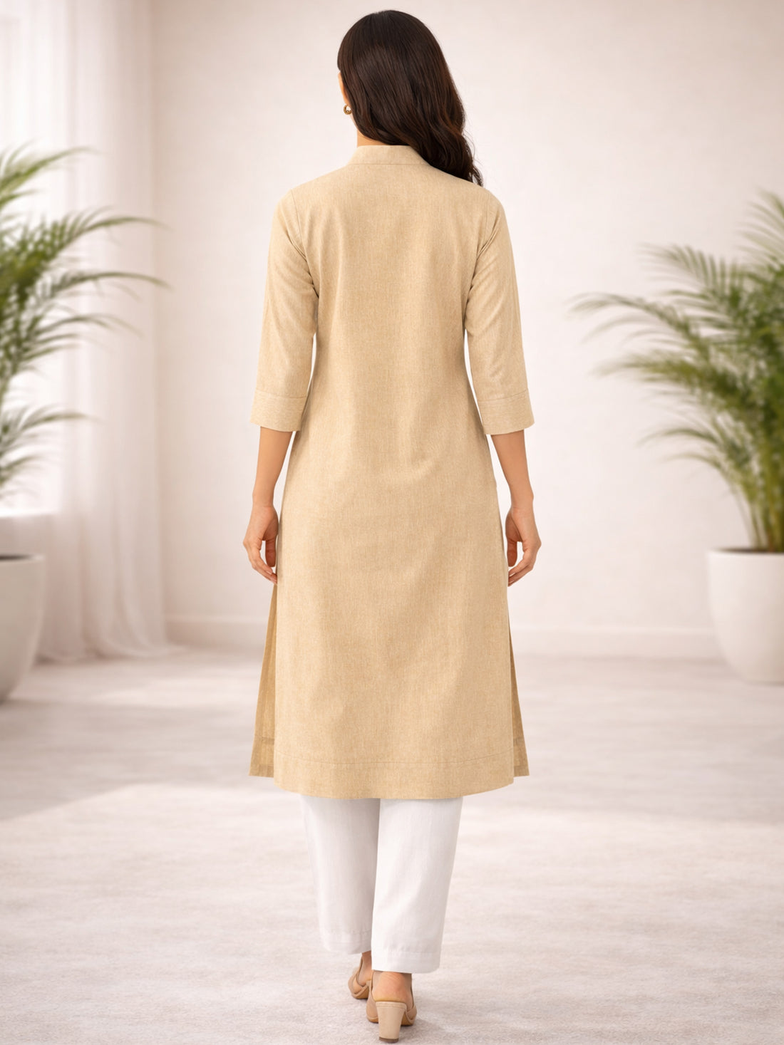 Biscuit South Cotton Straight Kurti