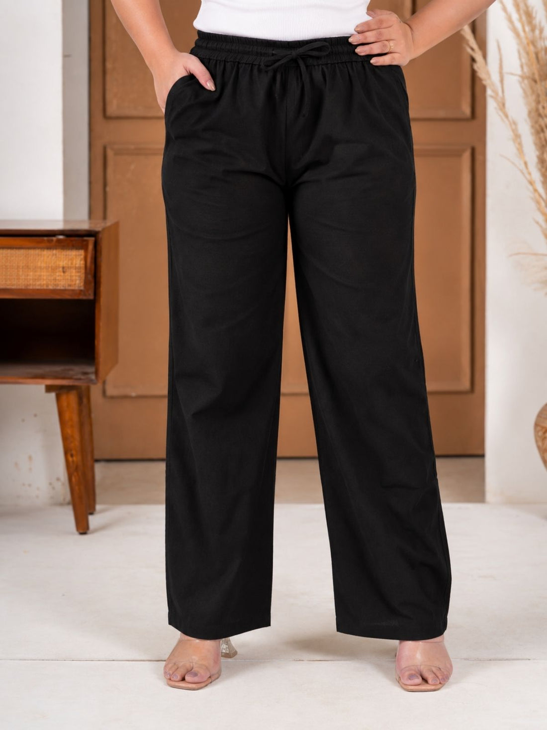 Black Cotton Payjama Pants