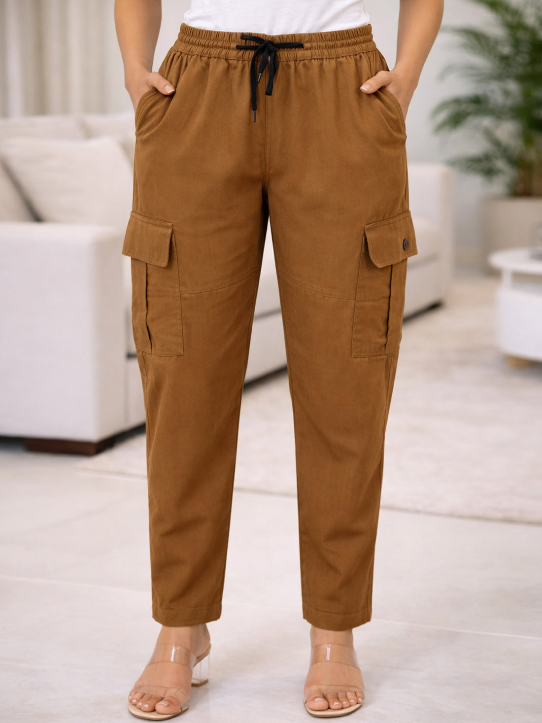 Bundle of 2 Brown & Jens Blue Utility 5-Pocket Cargo Pants