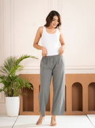 Grey Cotton Twill Pajama Pants