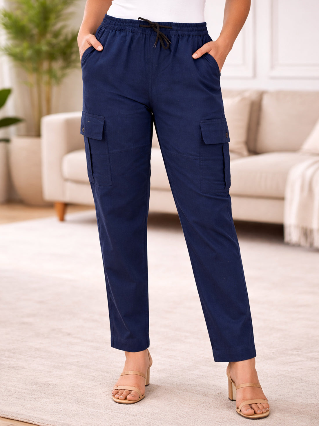 NavyBlue Utility 5-Pocket Cargo Pants