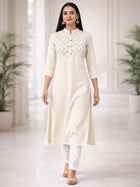 OffWhite South Cotton Straight Kurti