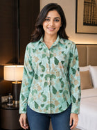Women Printed Collar Cotton Shirts CM-001