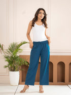 TealBlue Cotton Twill Pajama Pants