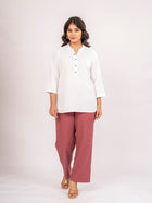 White Cotton Comfort Tops