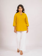 Yellow Cotton Comfort Tops