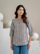 Grey Striped  Shirt