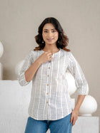 Grey Striped  Shirt
