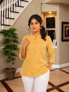 Beige Cotton Comfort Tops