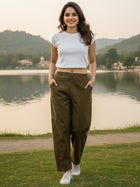 Mehendi Green Everyday Cotton Straight Cargo Pant